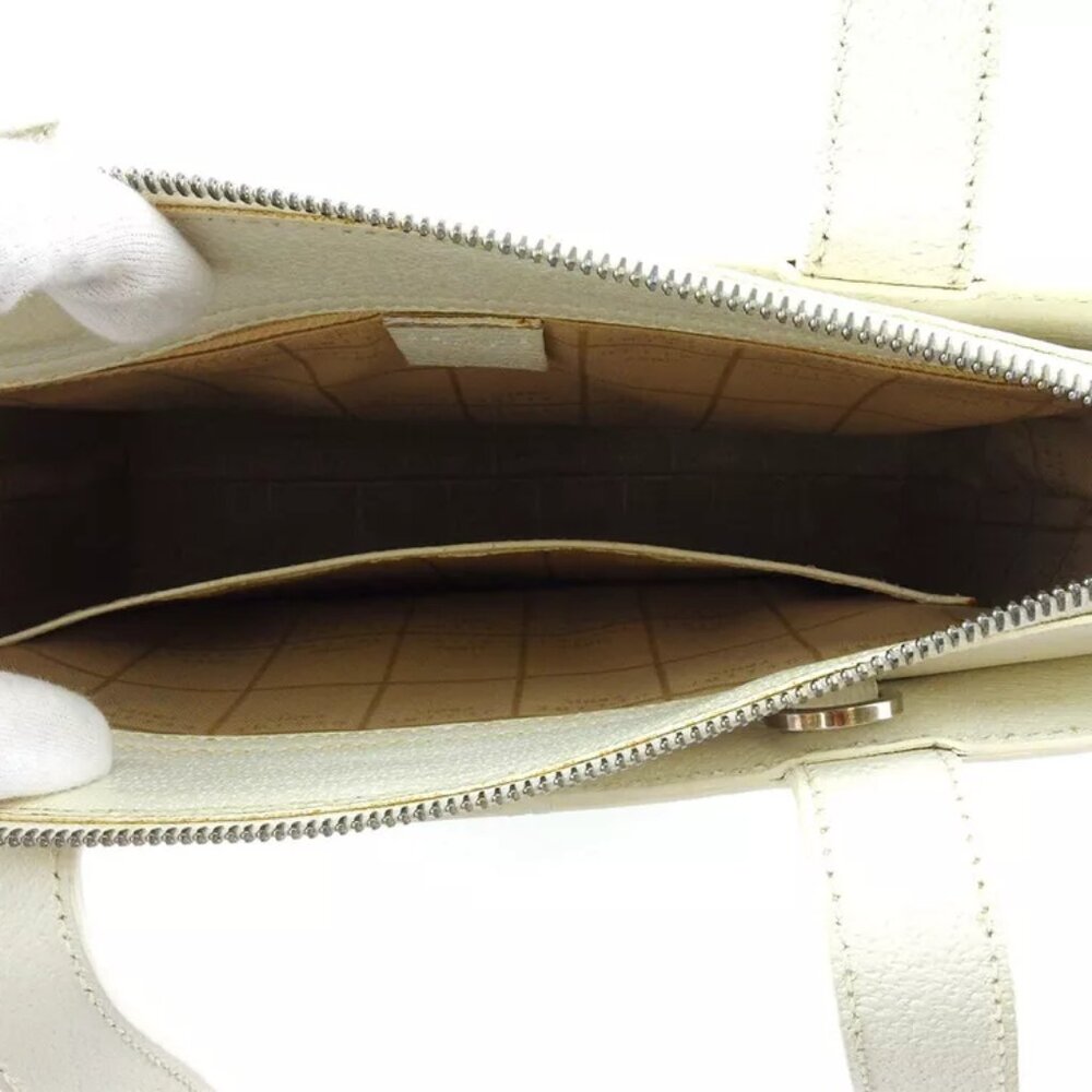 CELINE Tote Bag Square form white leather Authentic used - Picture 6 of 9